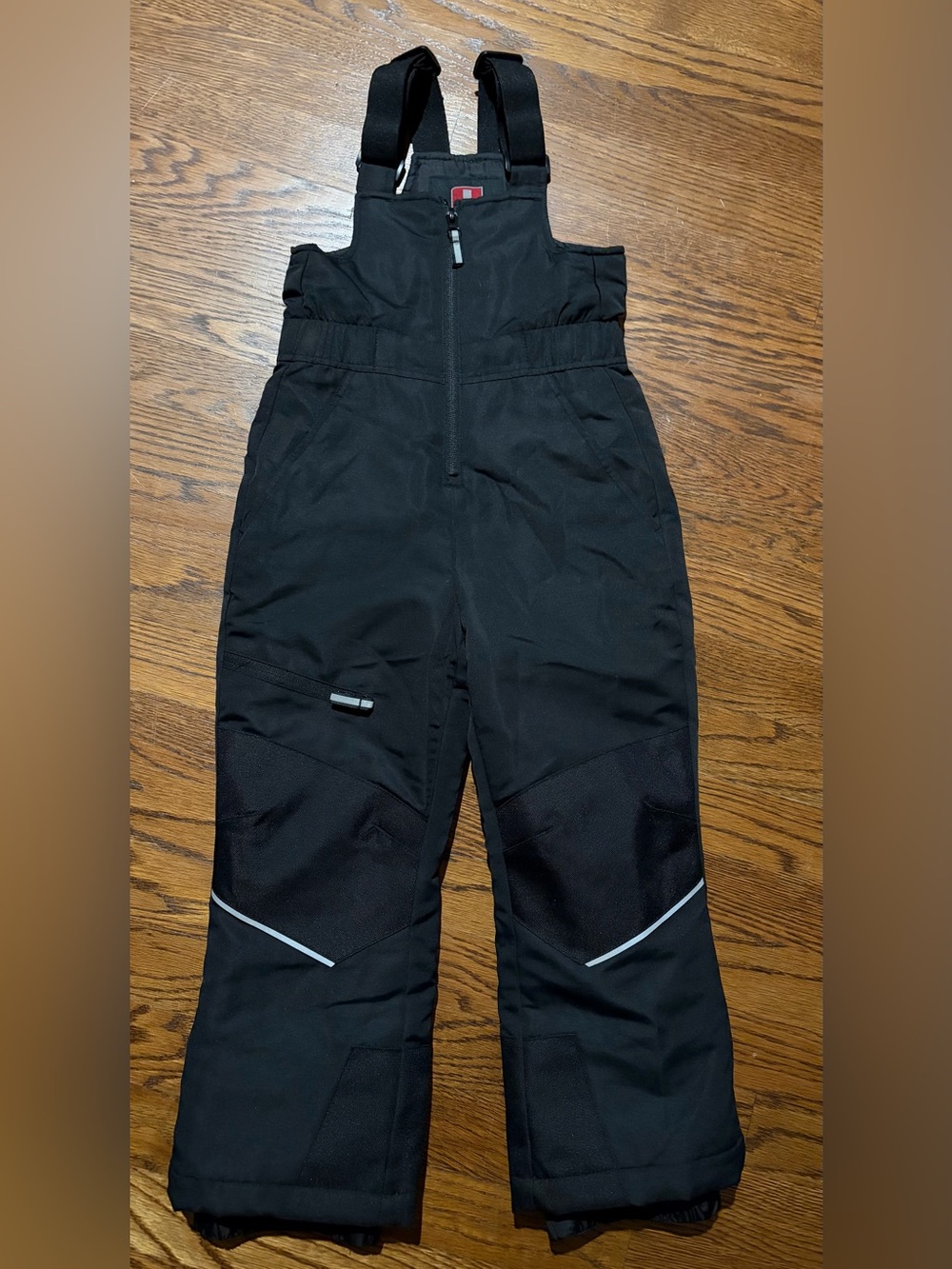 Swiss Tech Overall Black Winter Snowpants Kids XS 4/5 EUC
